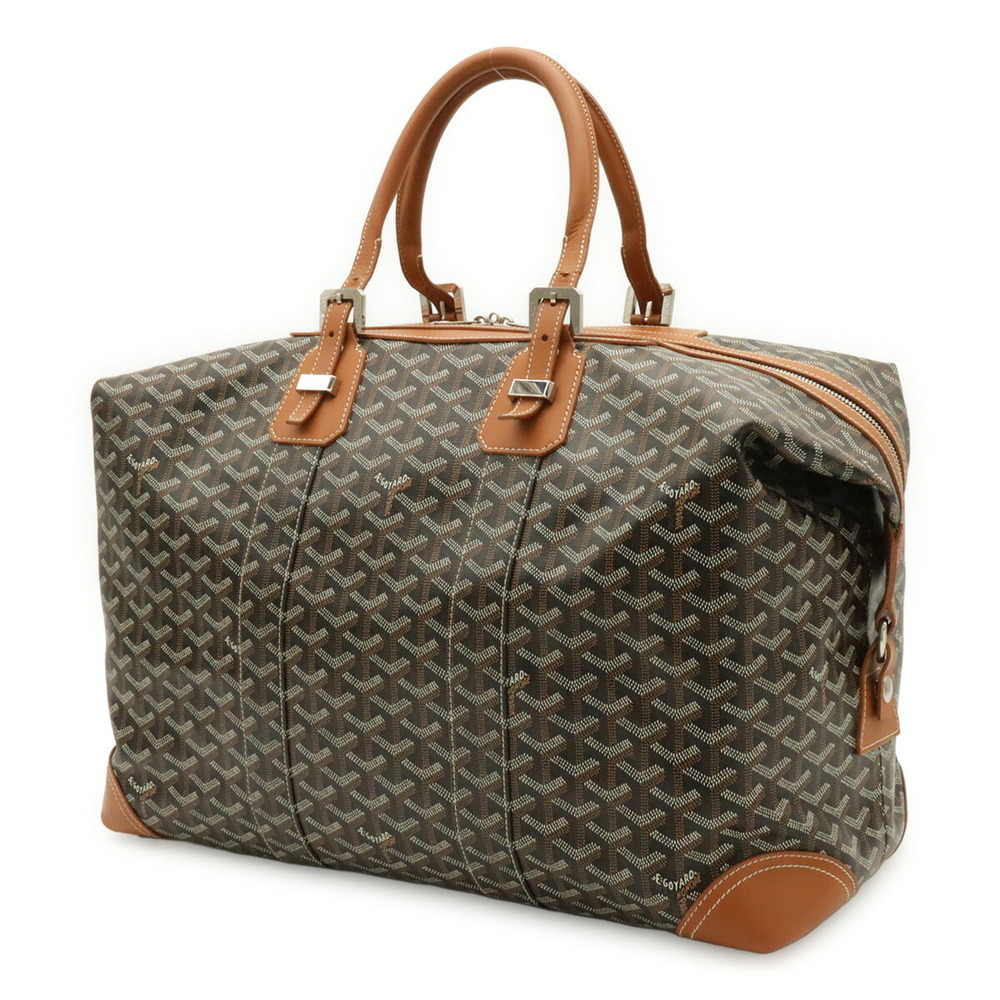 GOYARD Boeing 45 Boston Bag, Herringbone Pattern, Black/Brown - Picture 3 of 10